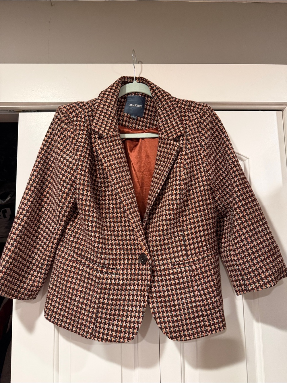Modcloth  Houndstooth Blazer large